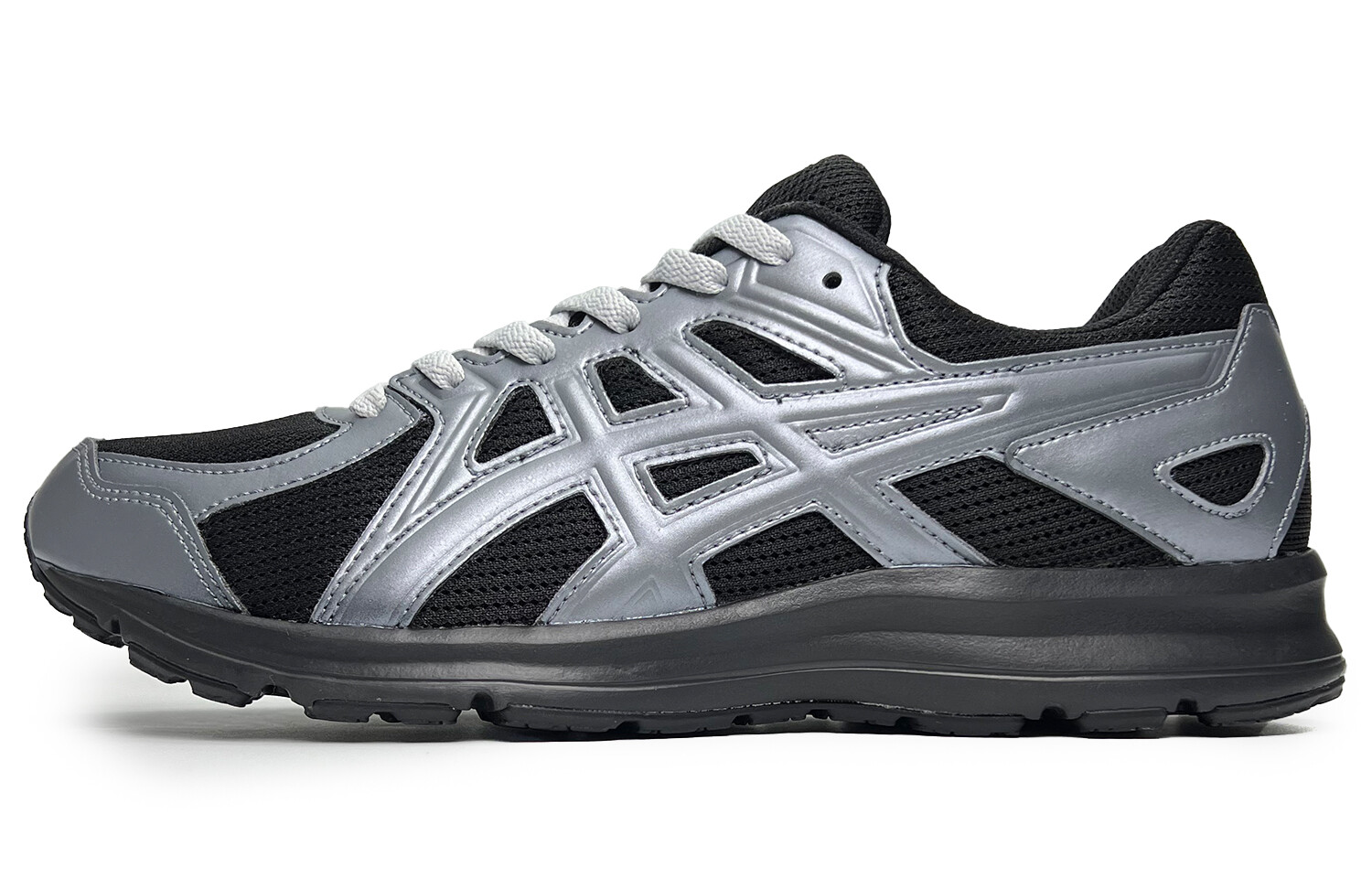 

Кроссовки Jog 100 2 унисекс с низким верхом, черный/серебряный Asics