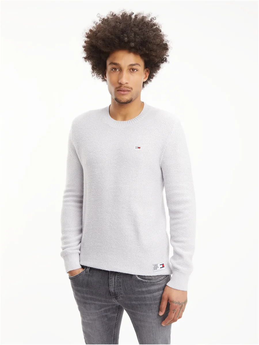 

Вязаный свитер Tommy Jeans "TJM REGULAR STRUCTURED SWEATER", серый