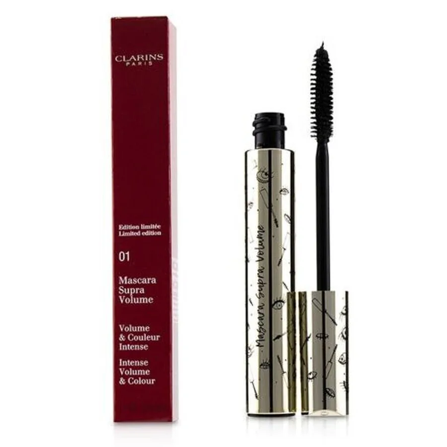 Clarins / Тушь для ресниц Supra Volume 01 Черная 0,25 унции (7 мл), черный
