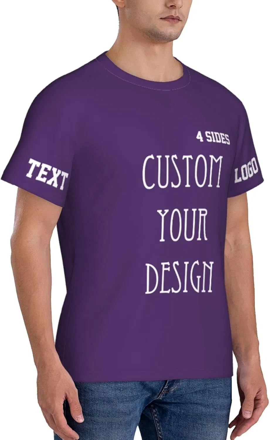 Футболка с принтом, Polyester, Purple — фото 4