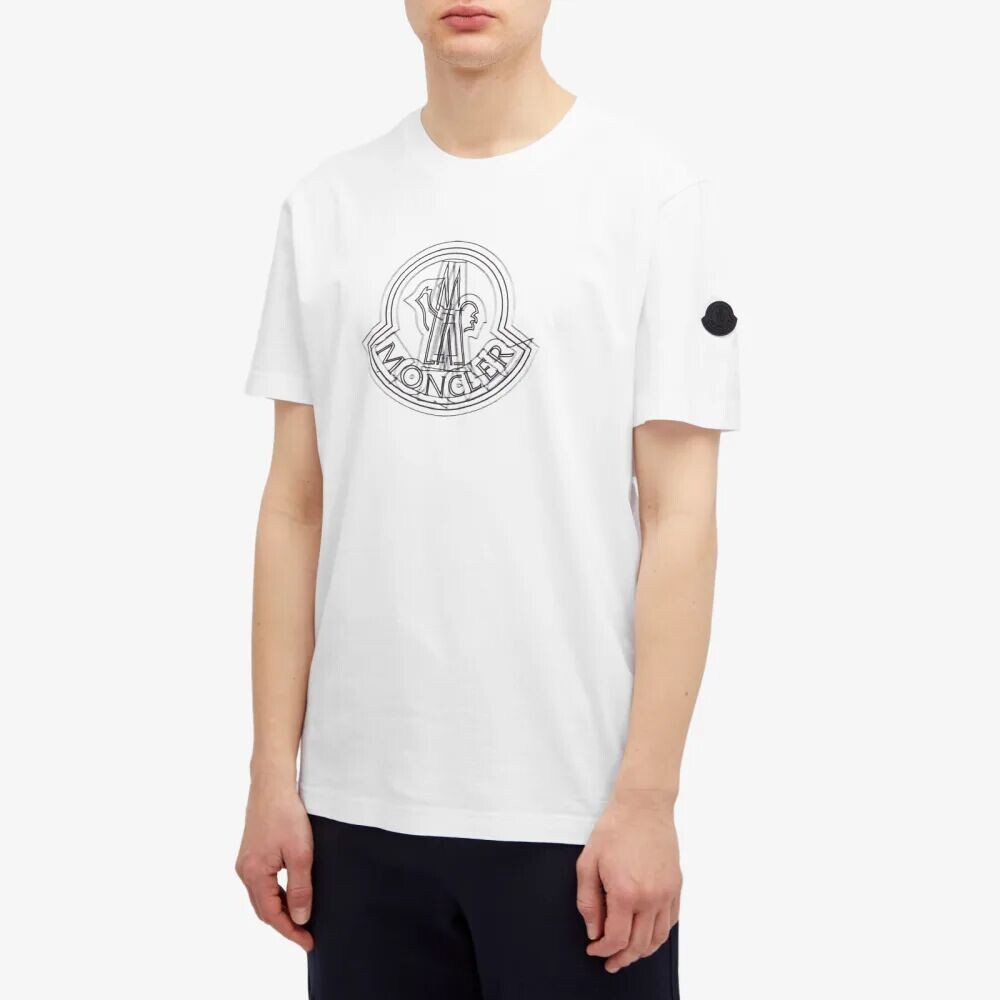 

Moncler Футболка с большим логотипом, белый