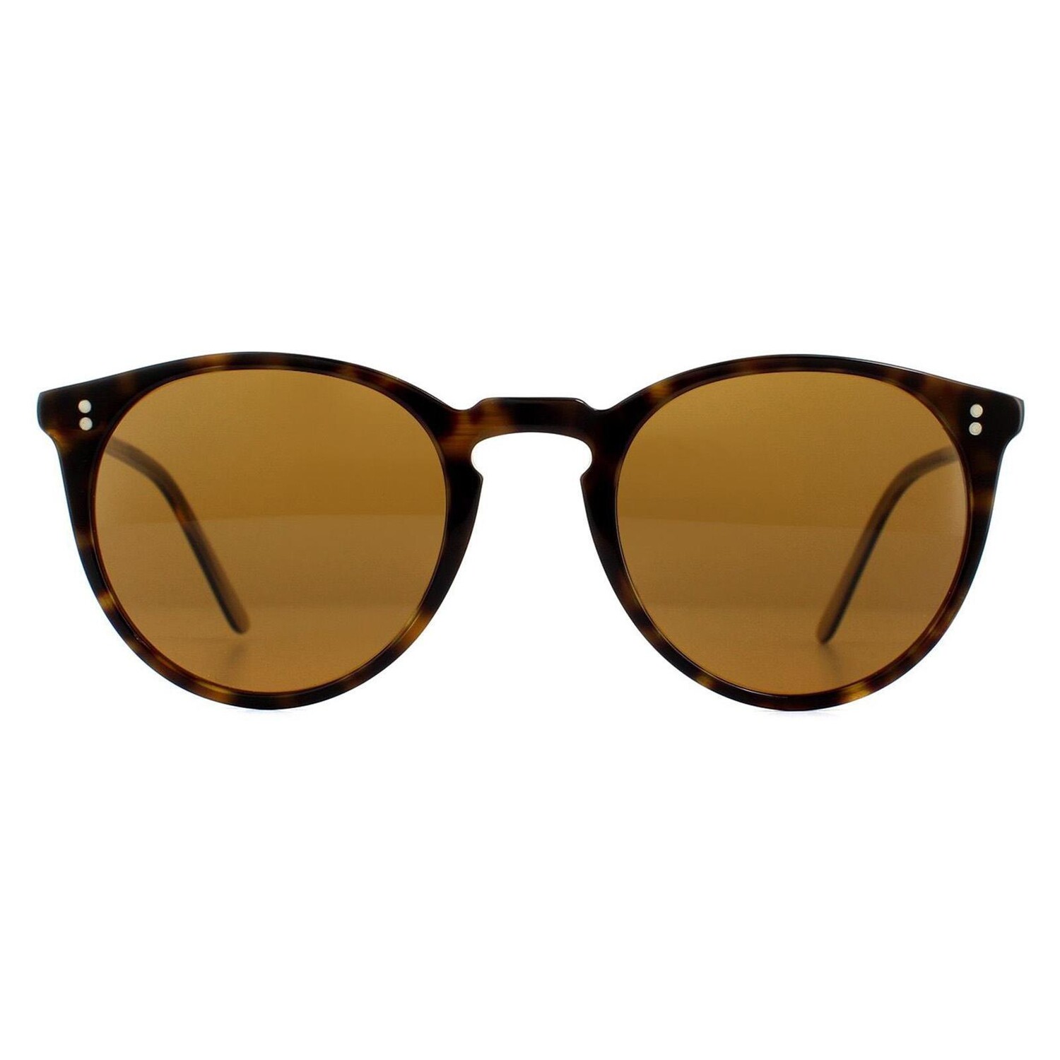 

Коричневые солнцезащитные очки с круглыми рогами Oliver Peoples, коричневый