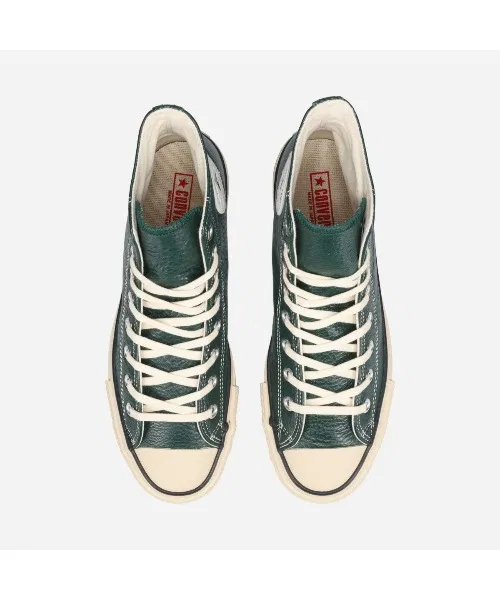 Унисекс кожаные кроссовки CONVERSE LEATHER ALL STAR J HI зелёные — фото 2
