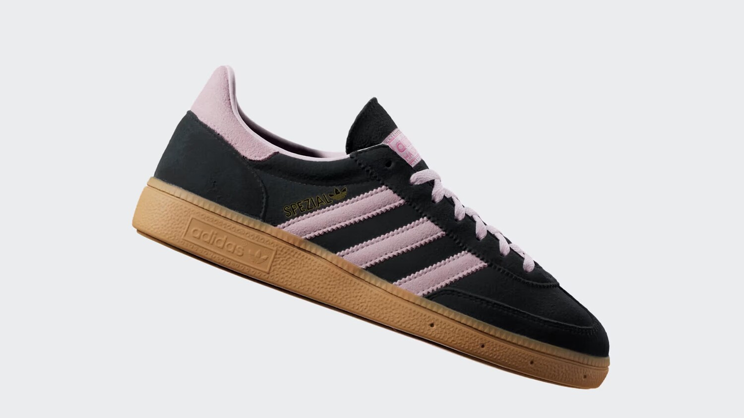 Специальные кроссовки для гандбола Adidas, цвет Core Black/Clear Pink/Gum — фото 2