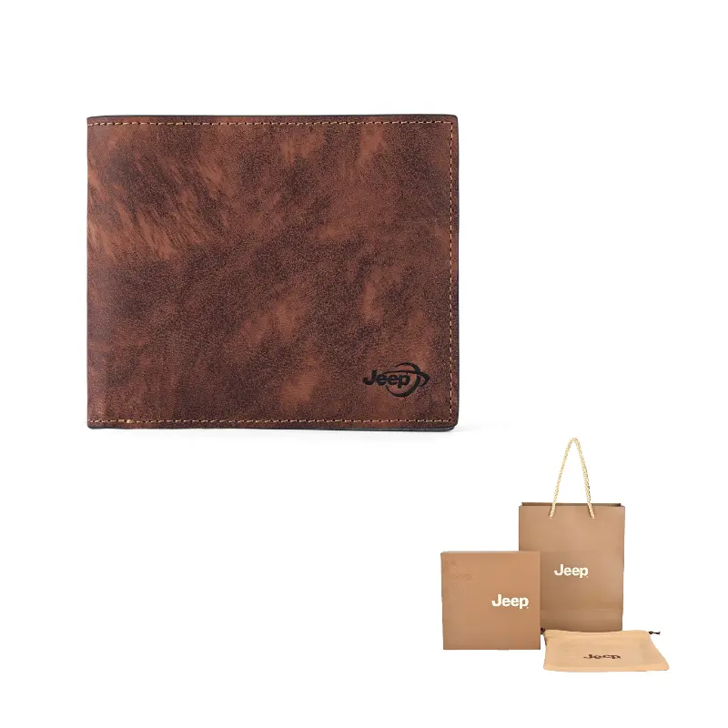 

Jeep Кошелек из натуральной кожи Top Grain Cow Leather Regular Men's Coffee