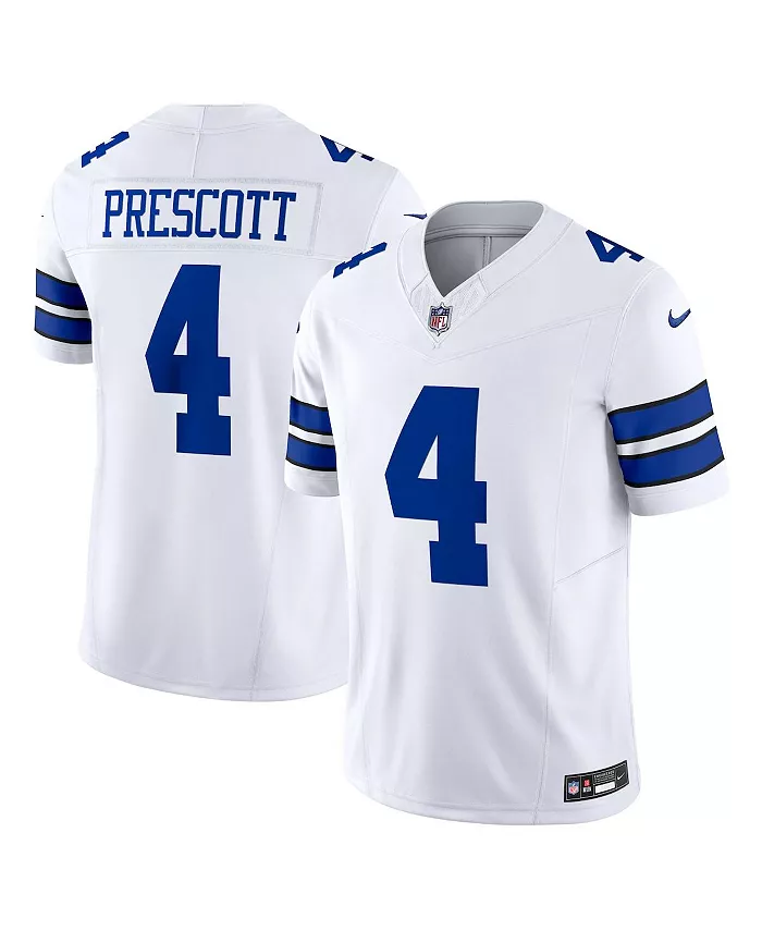 

Мужская лимитированная джерси Dak Prescott Dallas Cowboys Vapor F.U.S.E Nike, белый