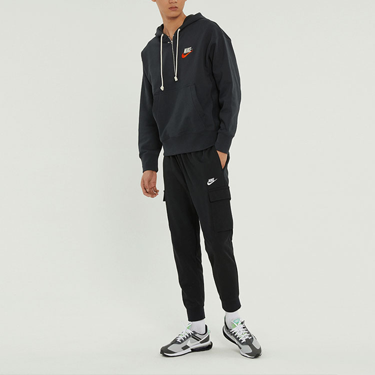 Nike Толстовка мужская черная с капюшоном Moderate Others — фото 4