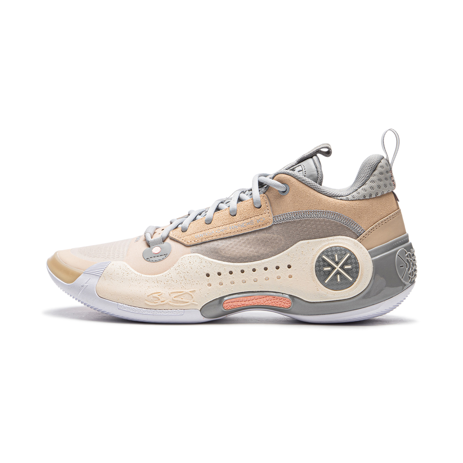 

LiNing WOW 10 Way Of Wade 10 противоскользящие износостойкие низкие баскетбольные кроссовки мужские песочный умбра, цвет Sandy Umber