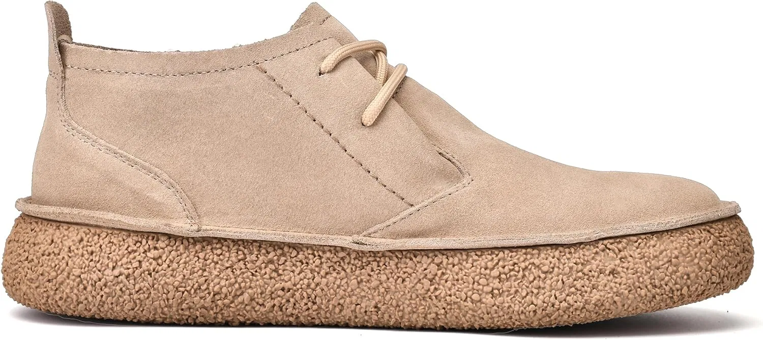 Мужские ботинки JIONS Desert Chukka на шнуровке, замшевые, с круглым носком и платформой, Khaki — фото 2