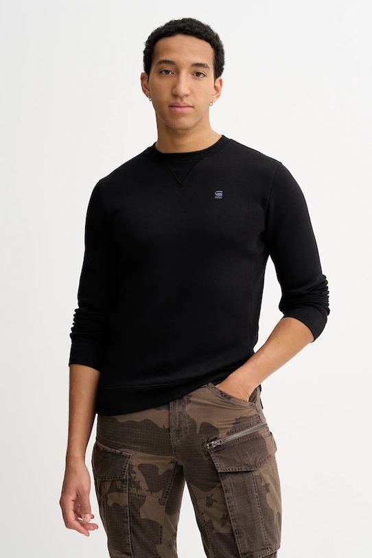 

Премиальная толстовка с принтами в стиле "корон". G-Star, черный