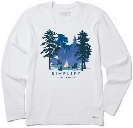 

Футболка Life is Good Men's Simplify Campfire Long Sleeve Crusher