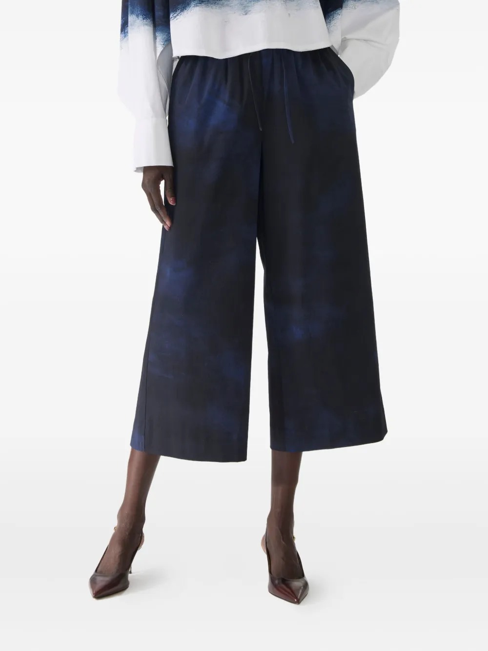 

Брюки с принтом тай-дай Jason Wu Collection, синий