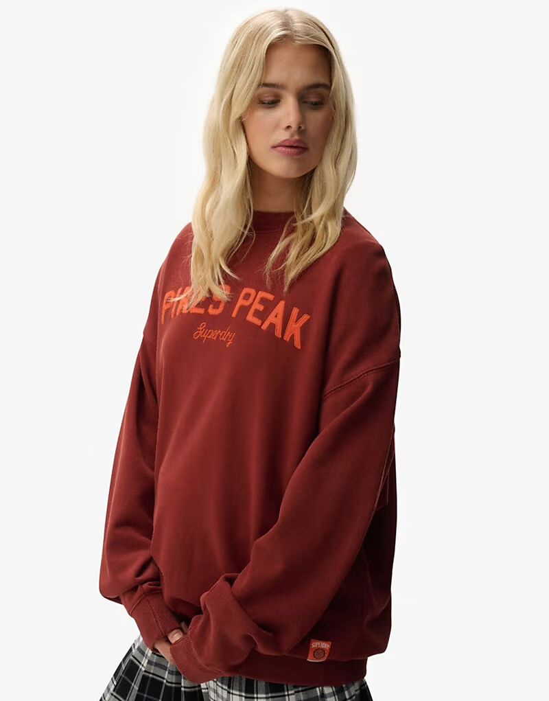 Толстовка Outdoor Location свободного кроя цвета обожженного кирпича Superdry — фото 4