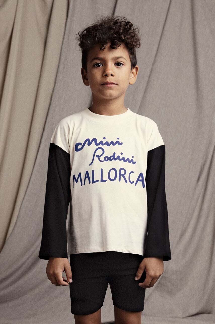 

Детская футболка с длинным рукавом Mini Rodini Mallorca, белый