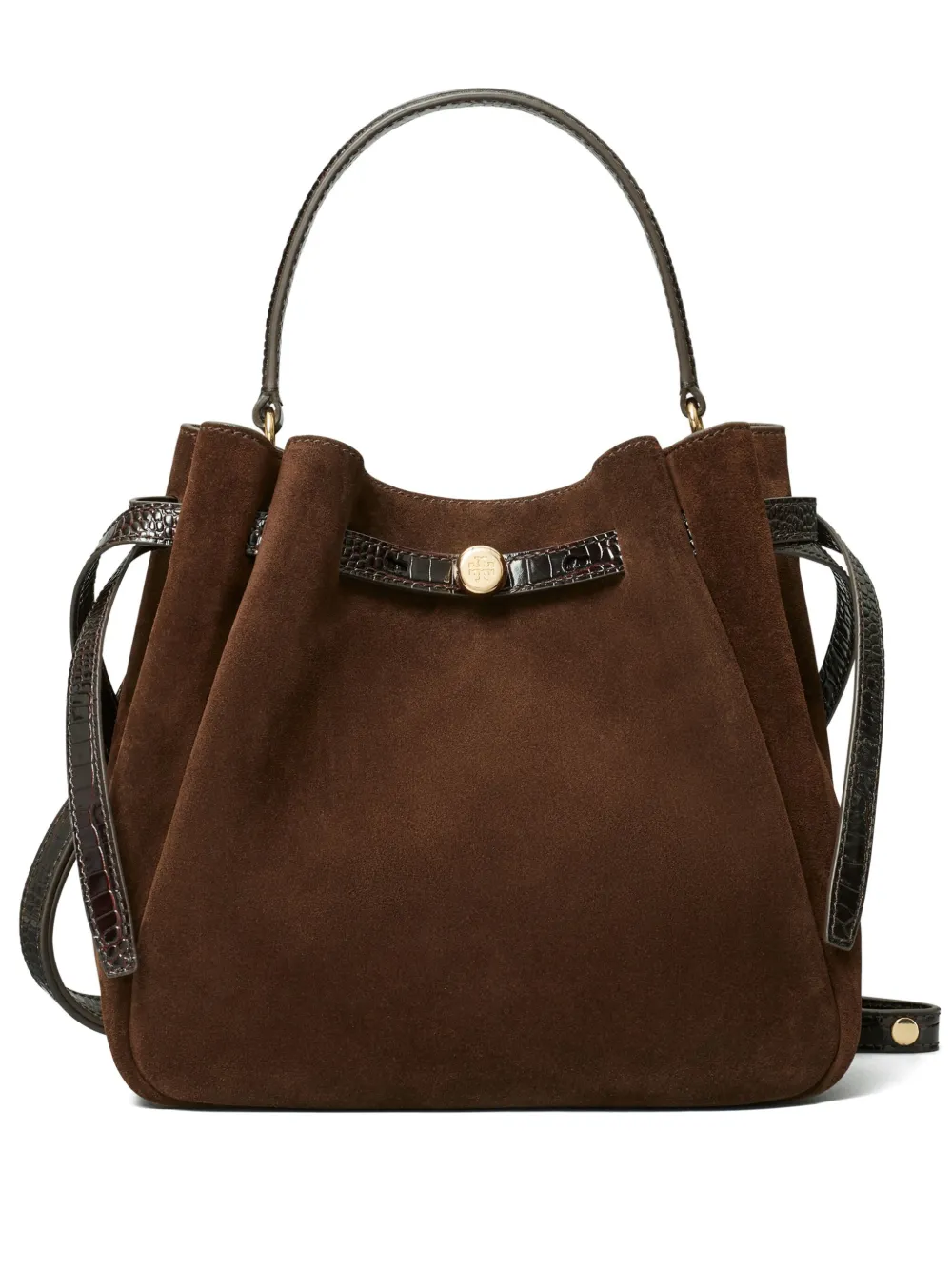 

Замшевая сумка-ведро Tory Burch, коричневый