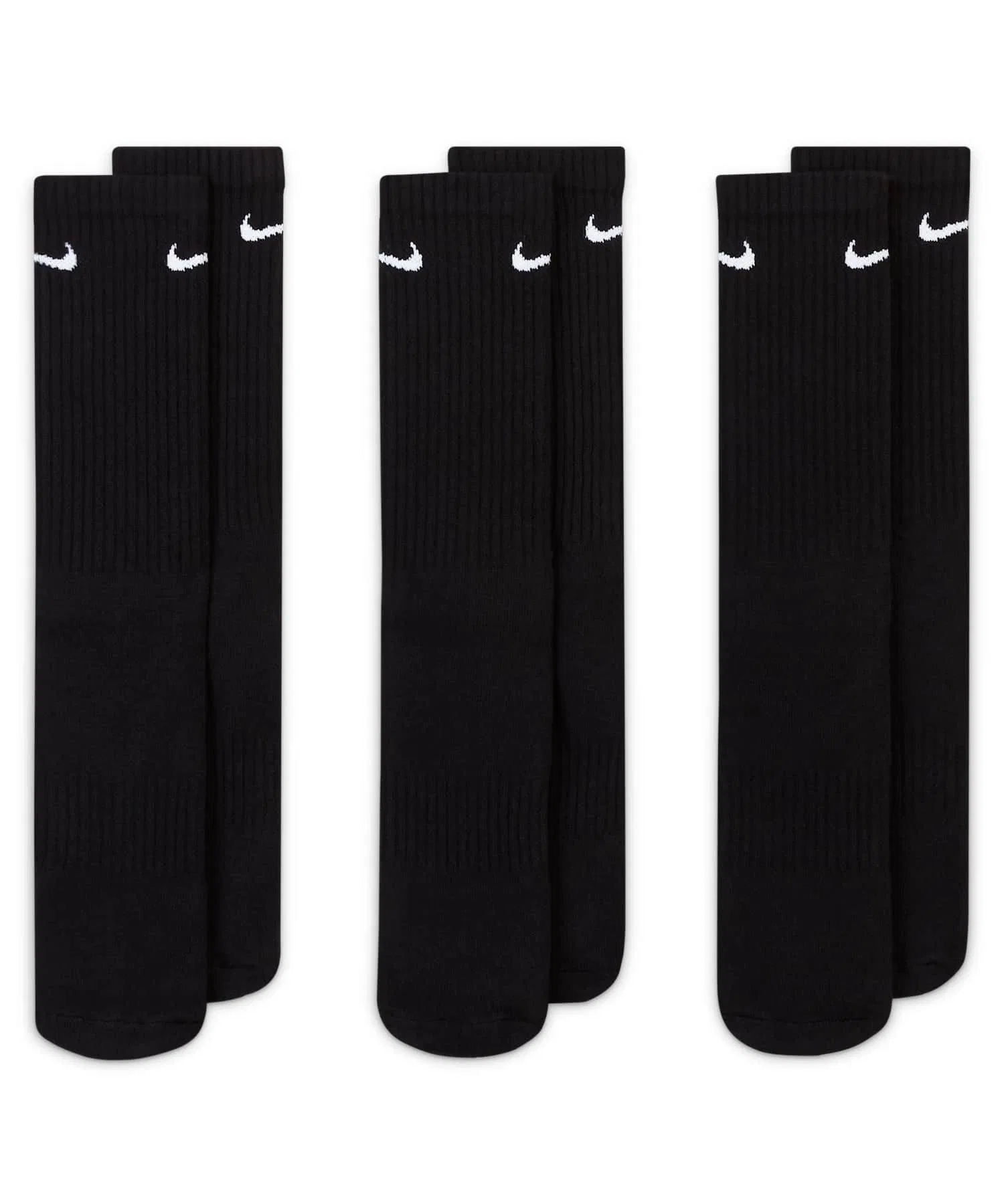 Носки Nike Everyday Cushioned Training Crew Socks (3 пары) SX7664-010, черные — фото 2