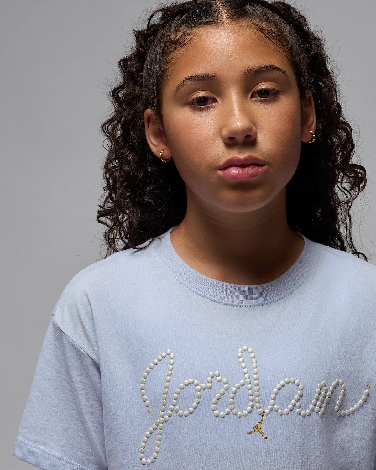 Детская футболка Jordan Big Kids' Pearl, Ghost — фото 3