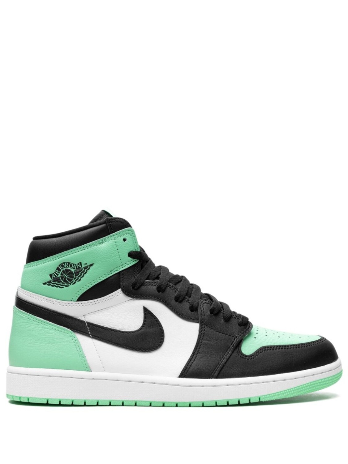 

Кроссовки Air 1 Retro High OG Green Glow Jordan, белый
