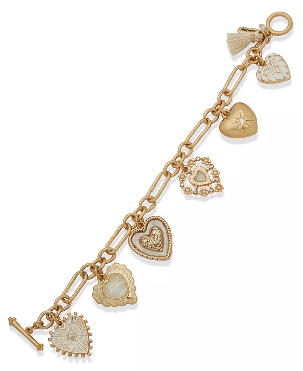 

Гибкий браслет с подвеской в виде сердца золотистого оттенка Lonna & Lilly, multi