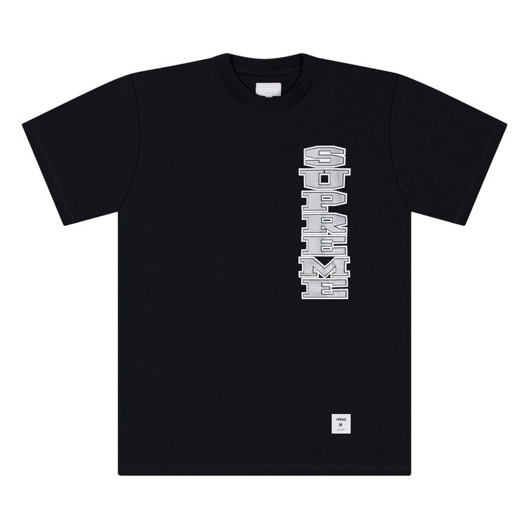 

Футболка Supreme Vertical Logo Tee Black, черный