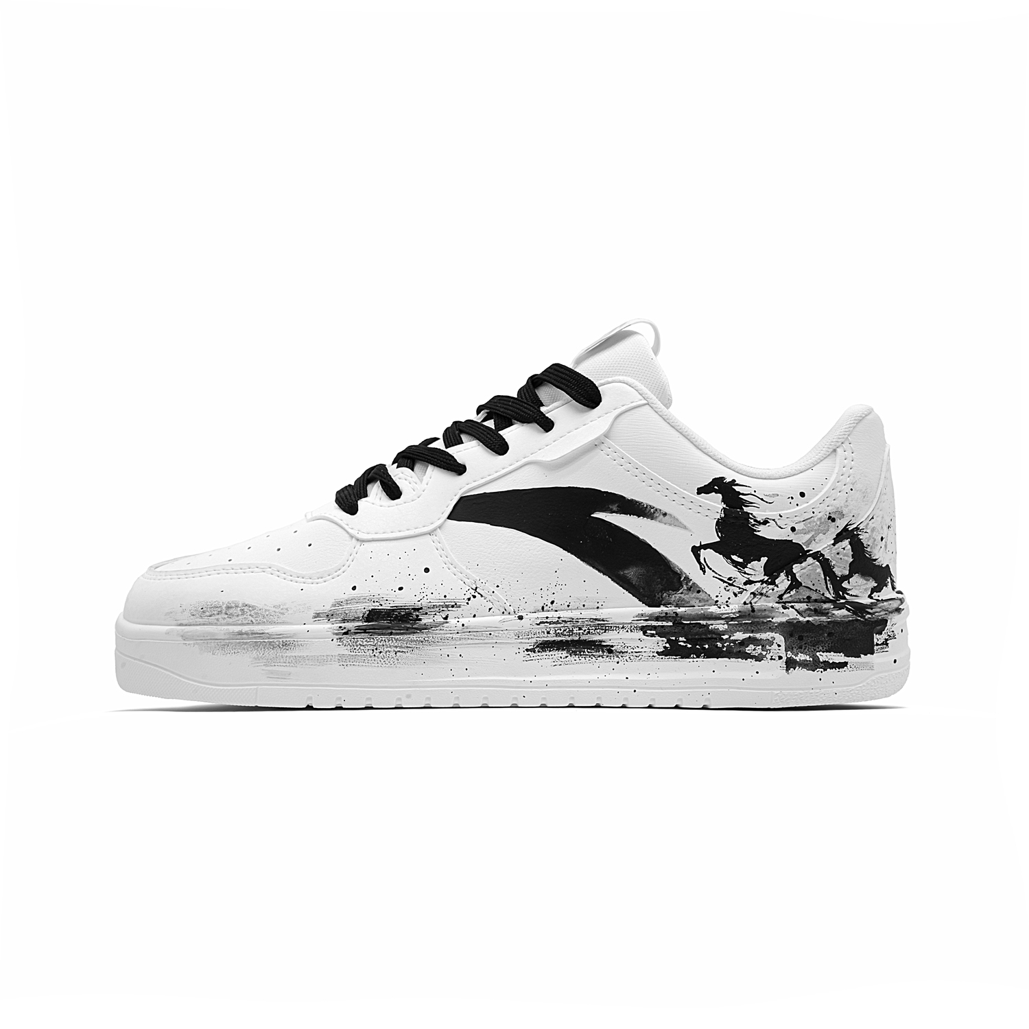 

ANTA Мужские черно-белые скейтерские кросовки Relaxed Slip Resistant Cushioning Low top