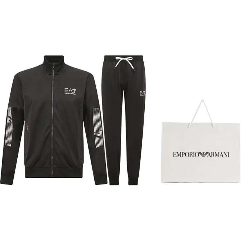 EA7 Casual Sportswear Мужская черная футболка EMPORIO ARMANI — фото 4