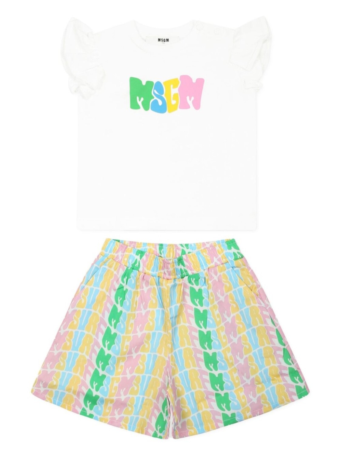 

MSGM Kids спортивный костюм с логотипом, белый