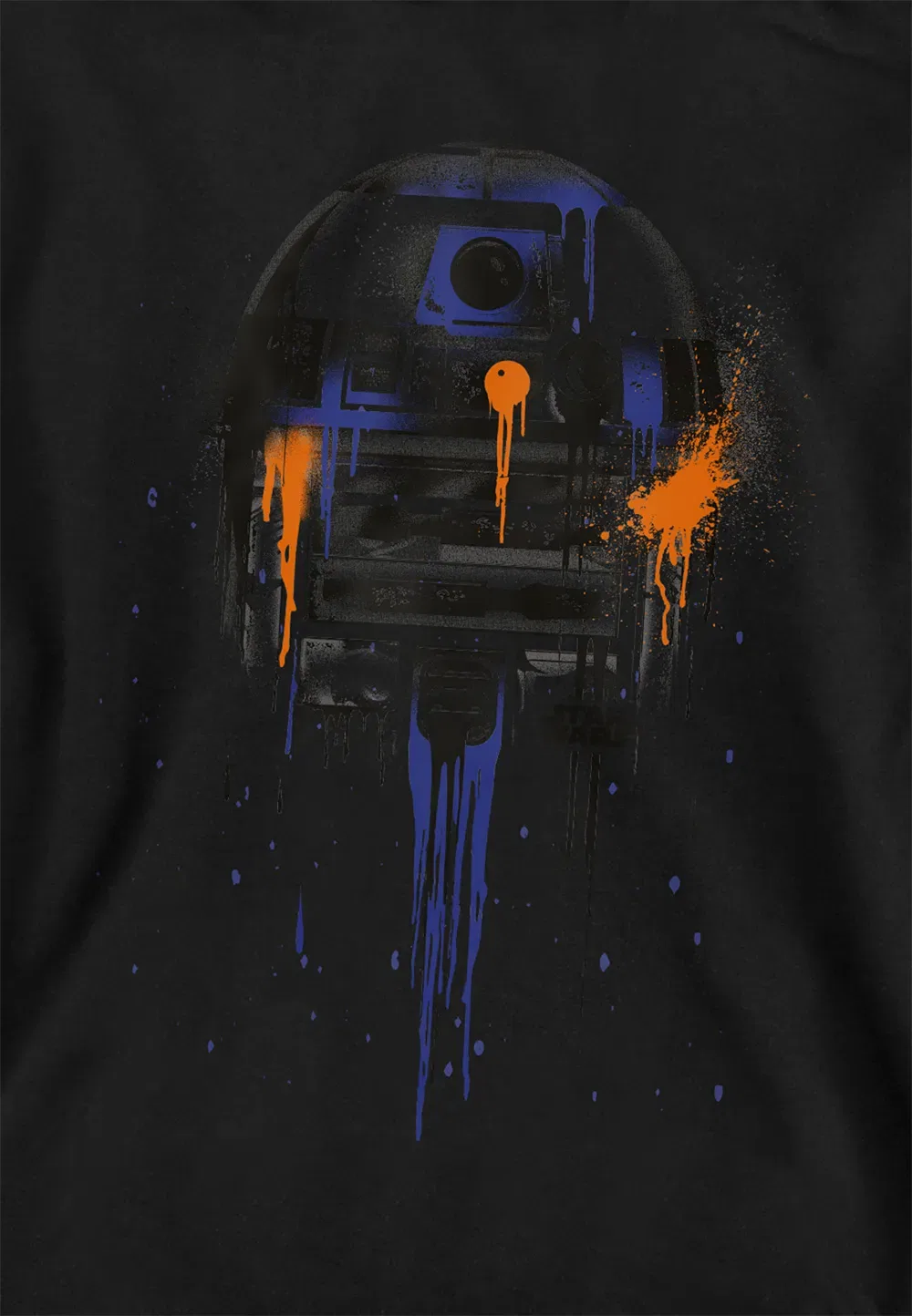 Детская худи R2D2 Paint Drip Disney, черный — фото 2