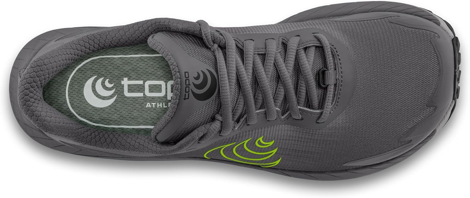 Мужские кроссовки Topo Athletic MTN Racer 4 с легкой конструкцией, удобные, с перепадом пятка-to-подошва 5 мм для трейлового бега, спортивная обувь для трейла, серый — фото 4