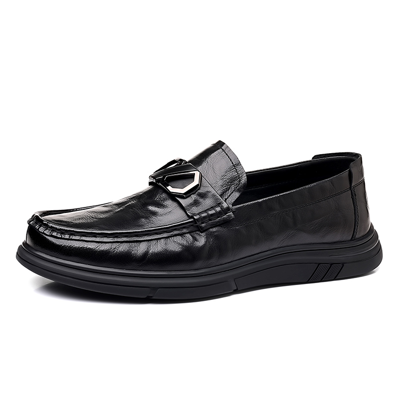 Повседневные кожаные туфли мужские Low top H2, коричневый — фото 3
