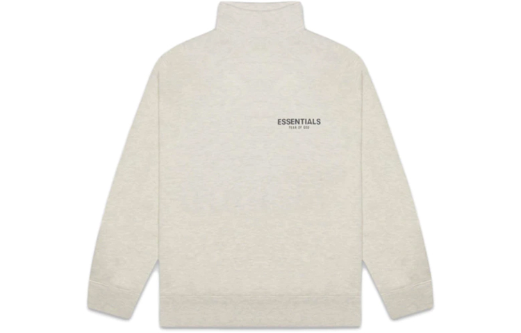 

Свитшот с воротником стойкой Pull Over Oatmeal Heather Fear Of God Essentials, Светлый овсяный
