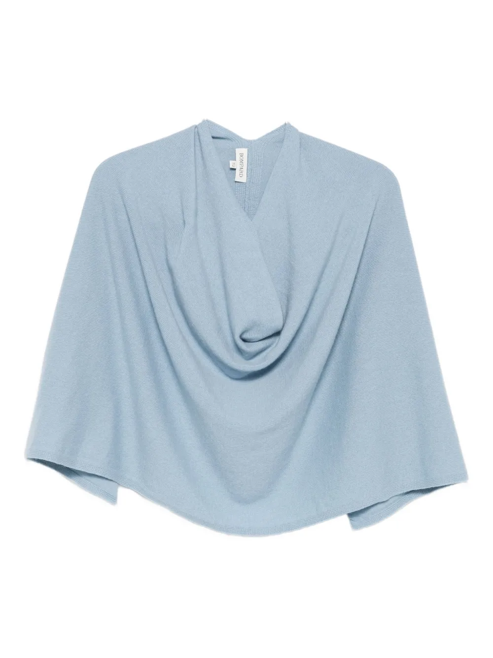 

Джемпер Cowl-neck cashmere short poncho Eric Bompard, синий