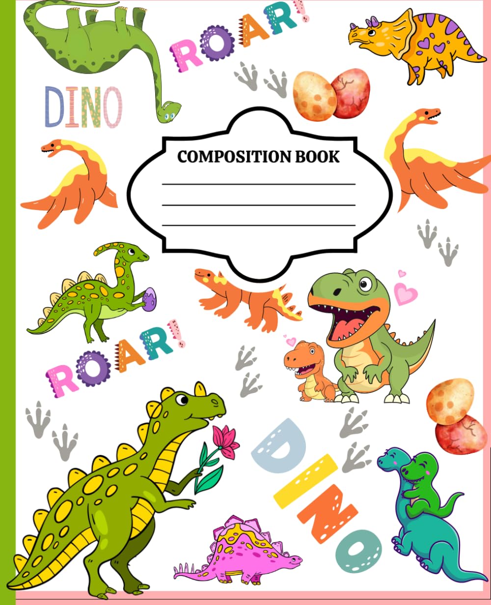 

Dinosaur Composition Notebook: Wide Ruled