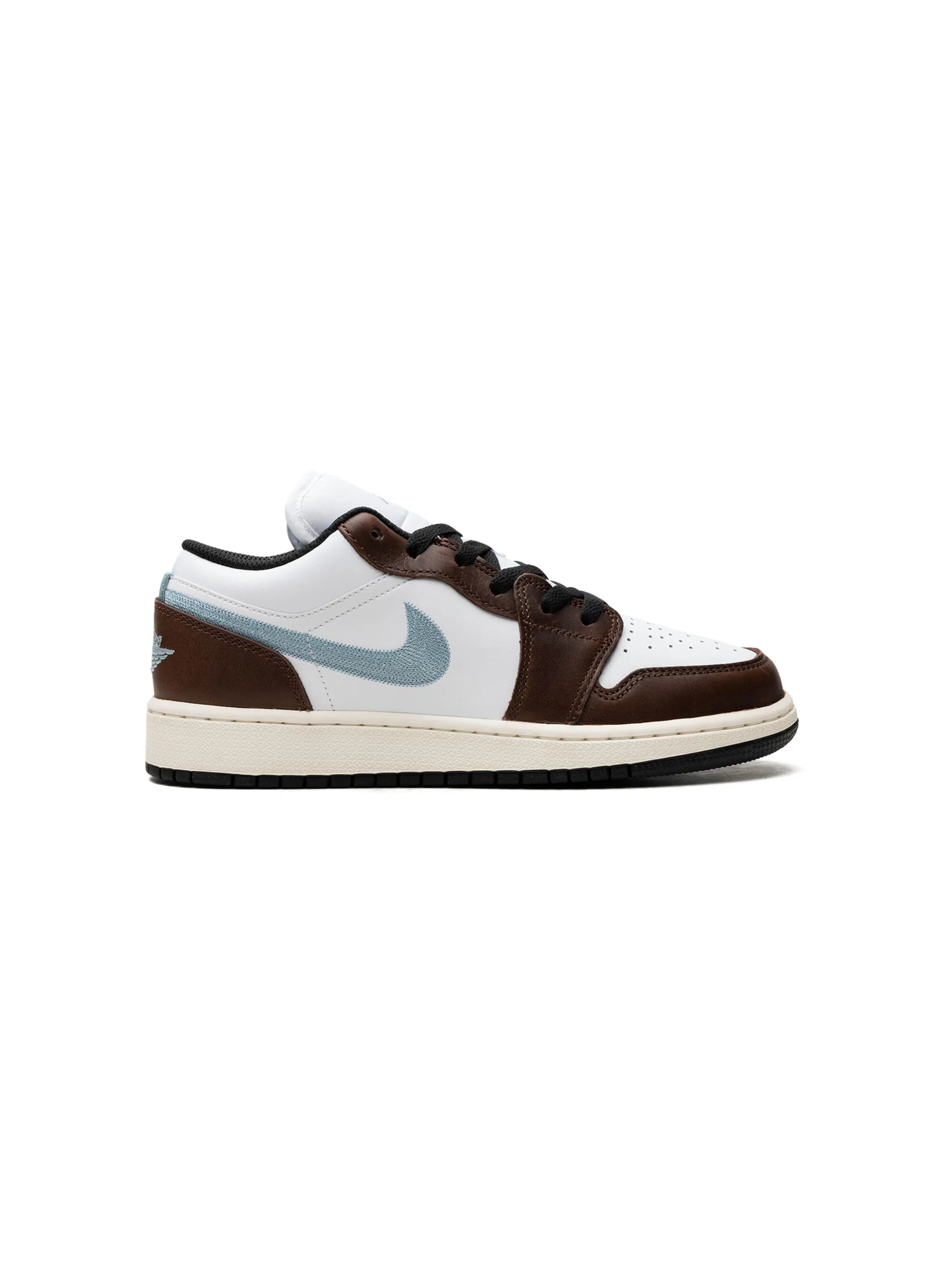Кроссовки Air Jordan 1 Low SE Brown/White/Blue Jordan Kids, коричневый — фото 2
