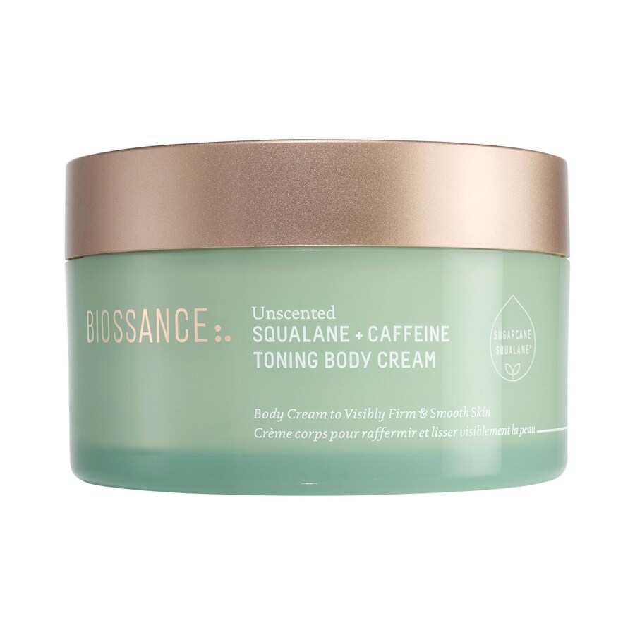 

Тонизирующий крем для тела с кофеином и скваланом Biossance, 6 oz /200 mL