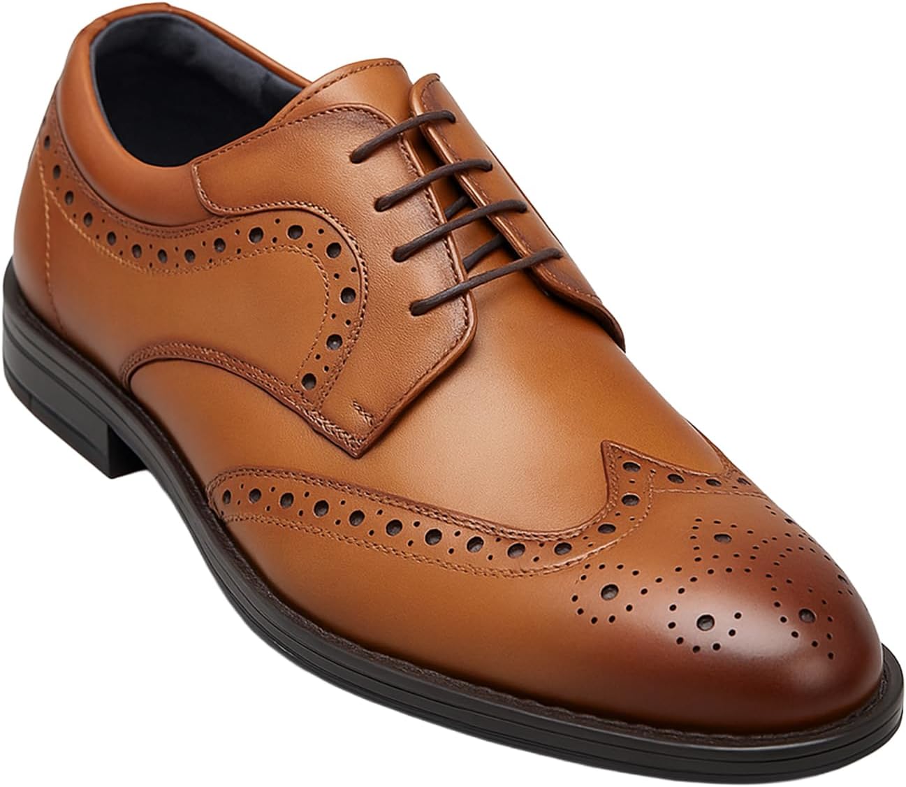 

Мужские кожаные броги дерби с крылышками, светло-коричневые, формальные свадебные туфли на шнуровке Sirri