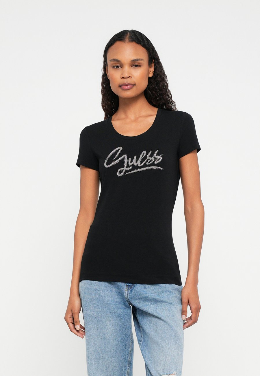 

Футболка Guess SCRIPT TEE, Jet Black/Black, Черный, Футболка Guess SCRIPT TEE, Jet Black/Black