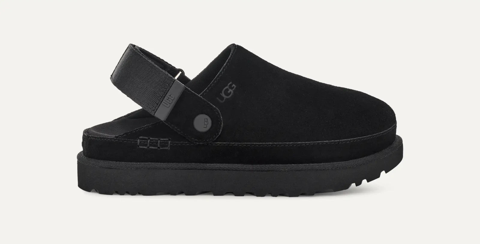 UGG Goldenstar 1138252-BLK Мюли женские черные замшевые с регулируемой пяткой — фото 3