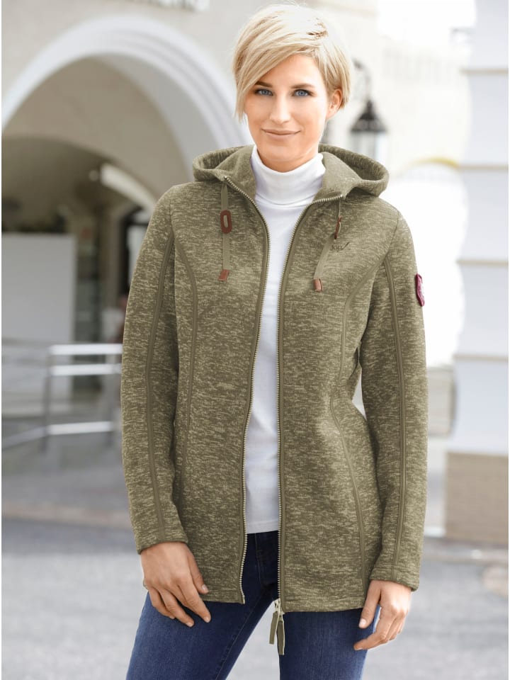 

Флисовая куртка с капюшоном цвета тростника-меланжа WITT WEIDEN