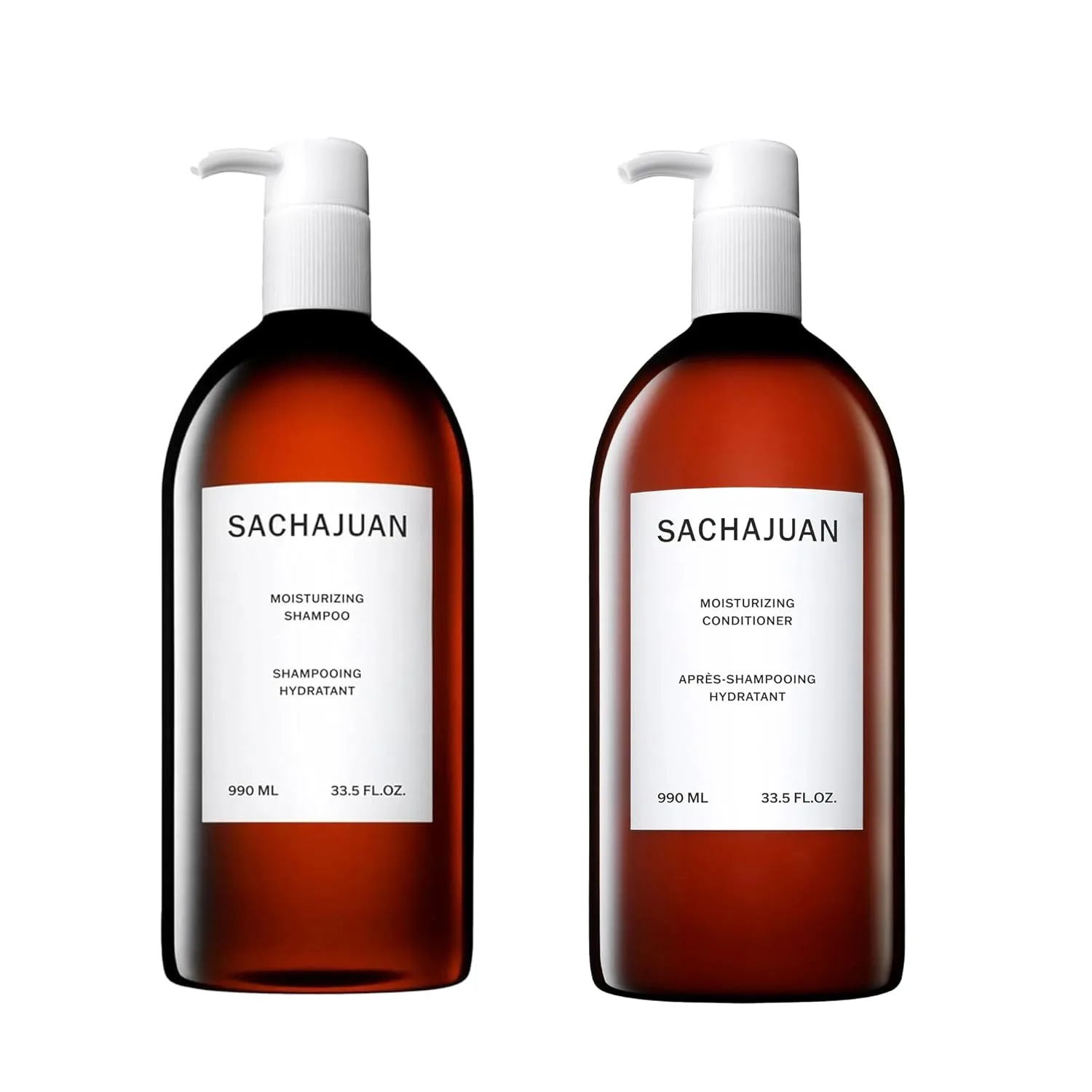 Набор увлажняющего шампуня и кондиционера SACHAJUAN с технологией Ocean Silk и аргановым маслом для восстановления и контроля пушистости, 2 шт (1 л) 991 мл (2 шт.)
