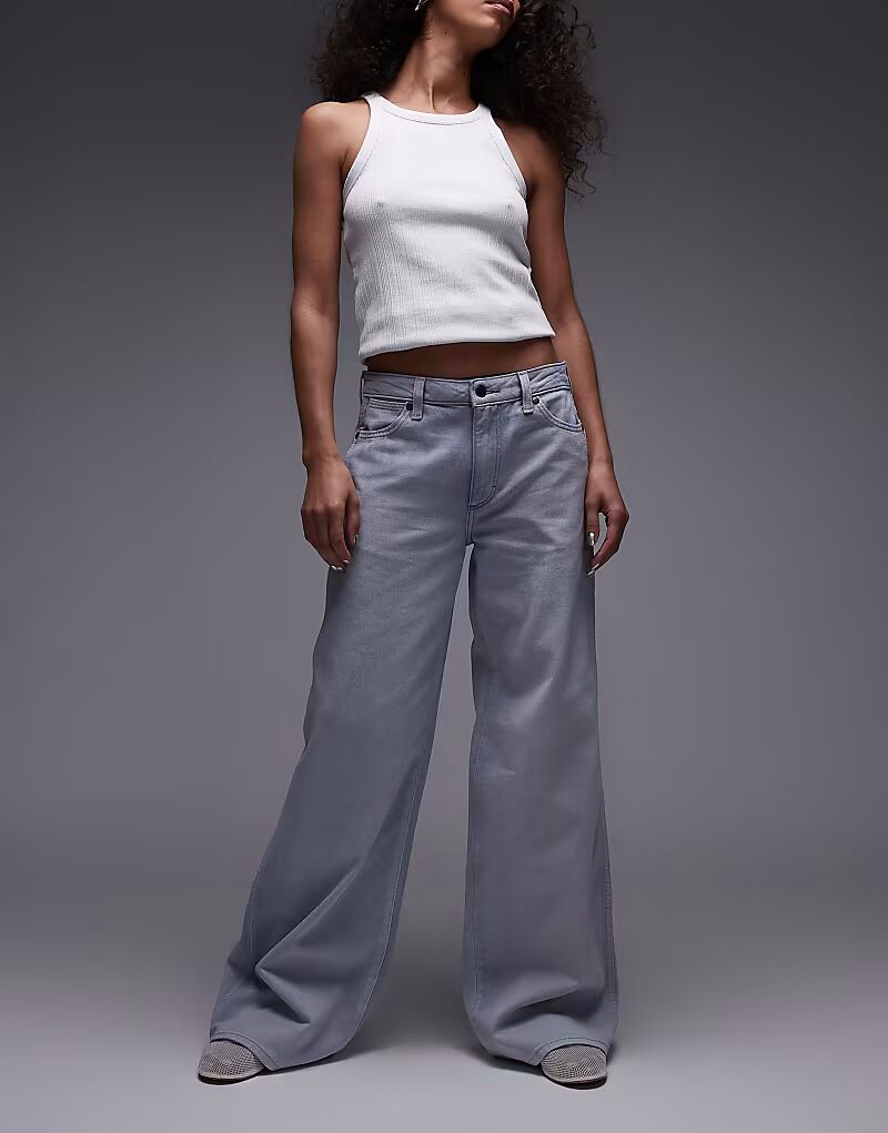 

Легкие джинсы Wrangler с широкими штанинами кислотно-синего цвета