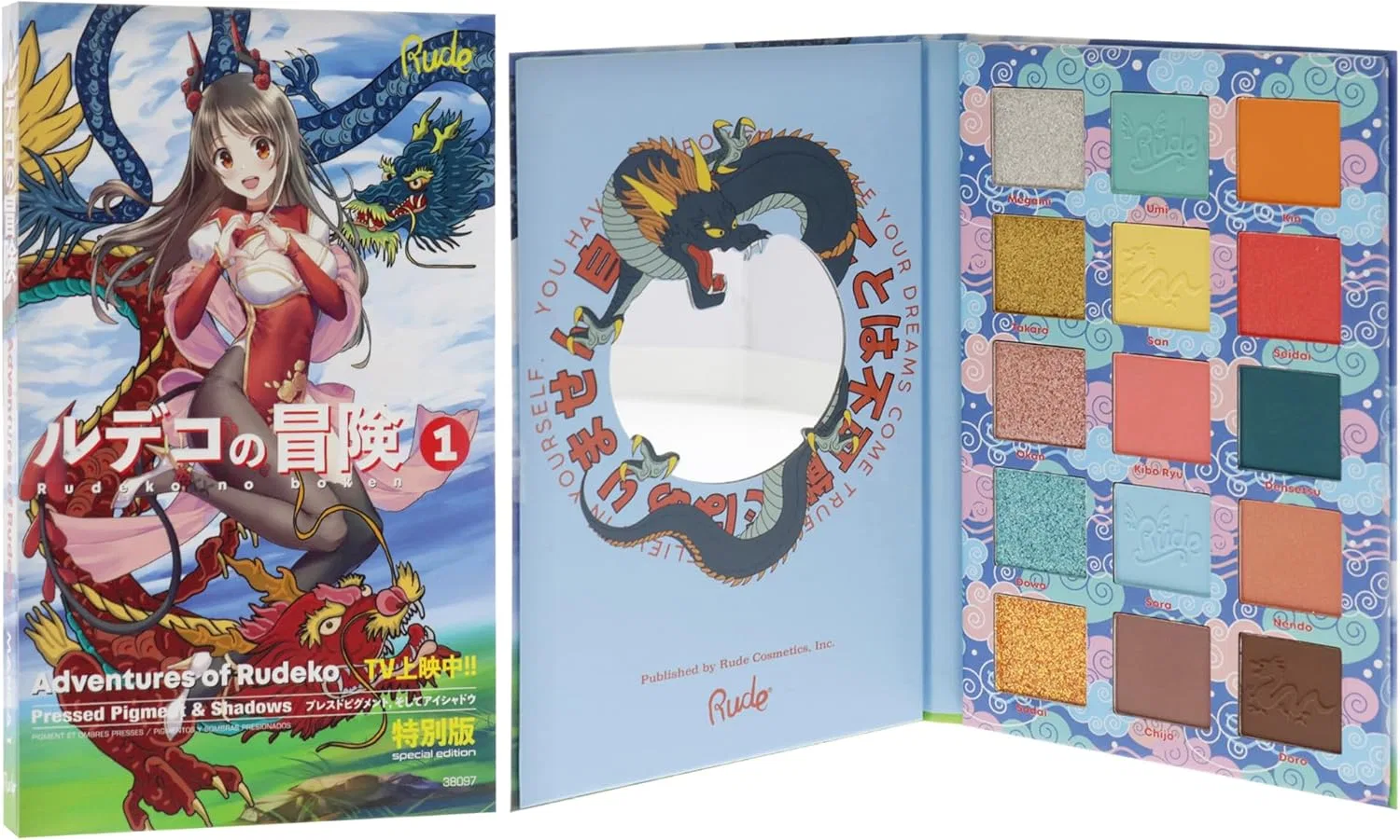 Палетка теней для век Rude Manga Collection Le Deco Adventure, 21.8 г, мультиколор — фото 3