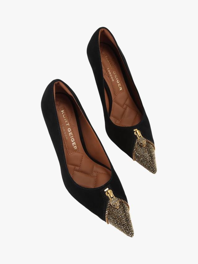 Замшевые туфли Zip для корта Kurt Geiger London, Black — фото 3