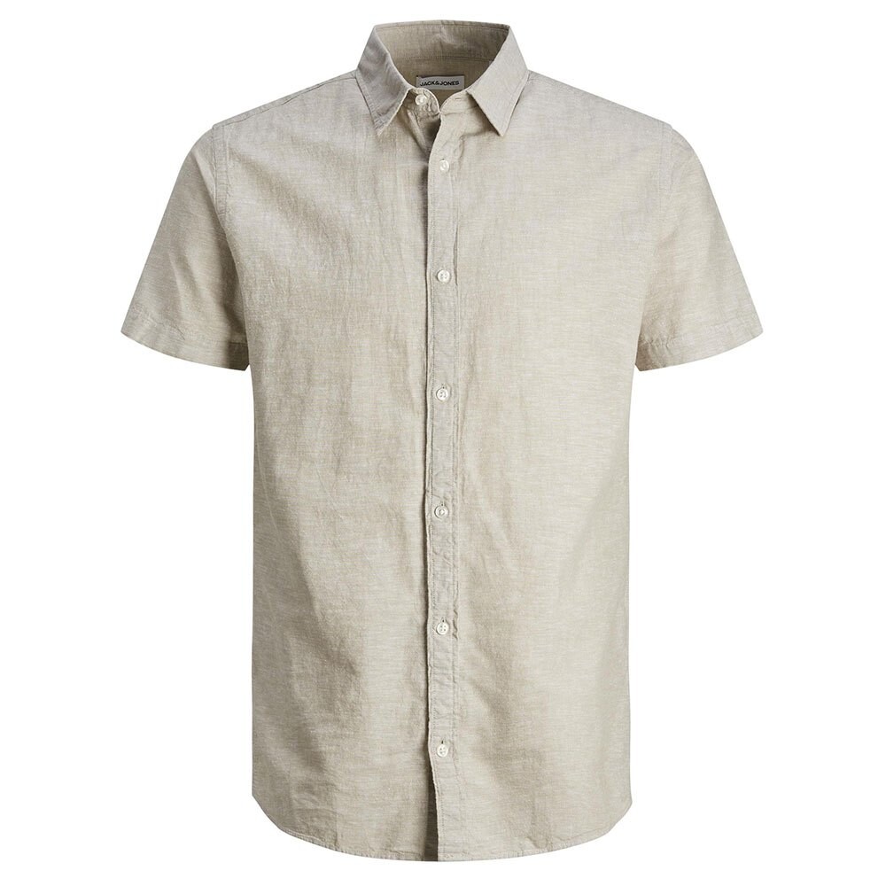 

Рубашка с коротким рукавом Jack & Jones Linen, бежевый
