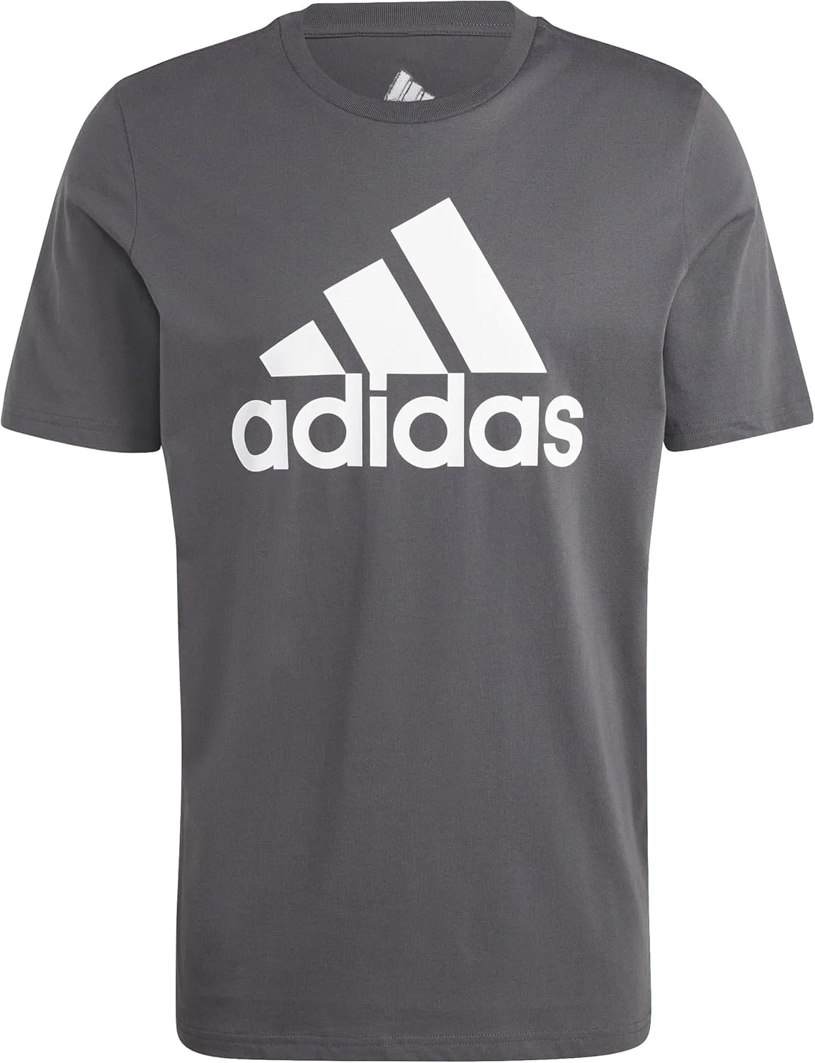 Футболка с коротким рукавом и круглым вырезом Adidas Men's Essentials 3-Stripes, серый