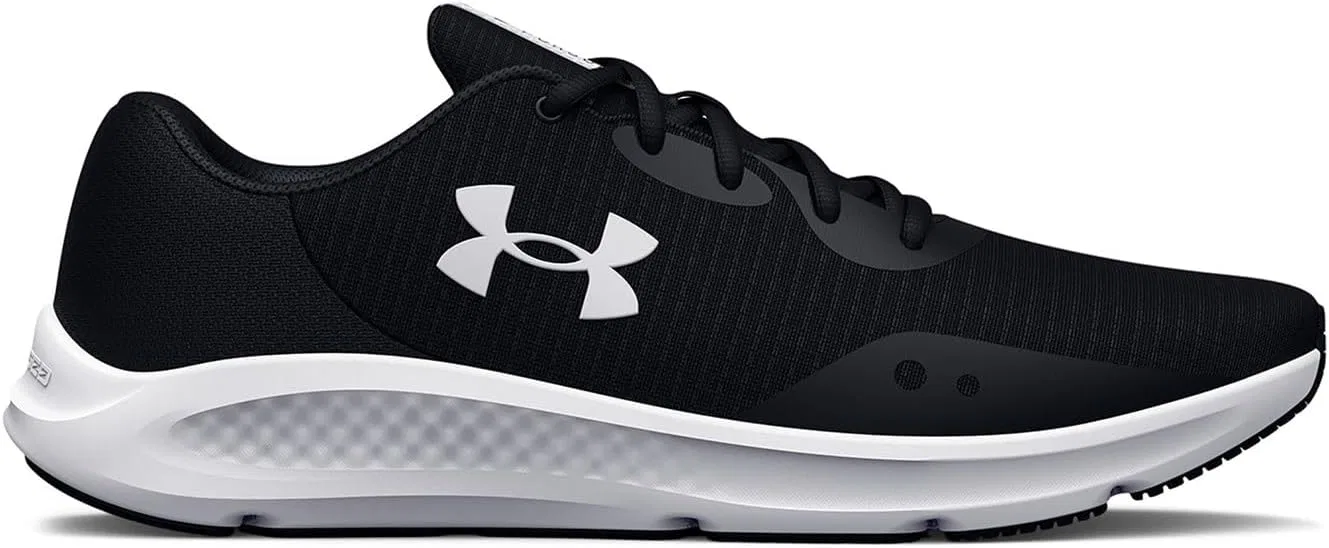 Мужские беговые кроссовки Under Armour Charged Pursuit 2 Tech, Black / White — фото 2