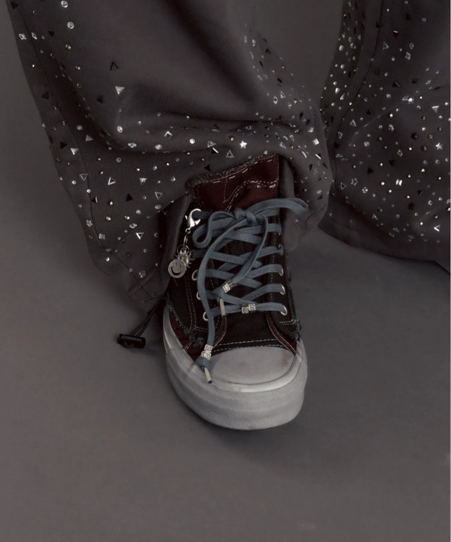 Мужские высокие кеды из хлопка FR(13)NDS HI SNEAKER TC чёрные — фото 2