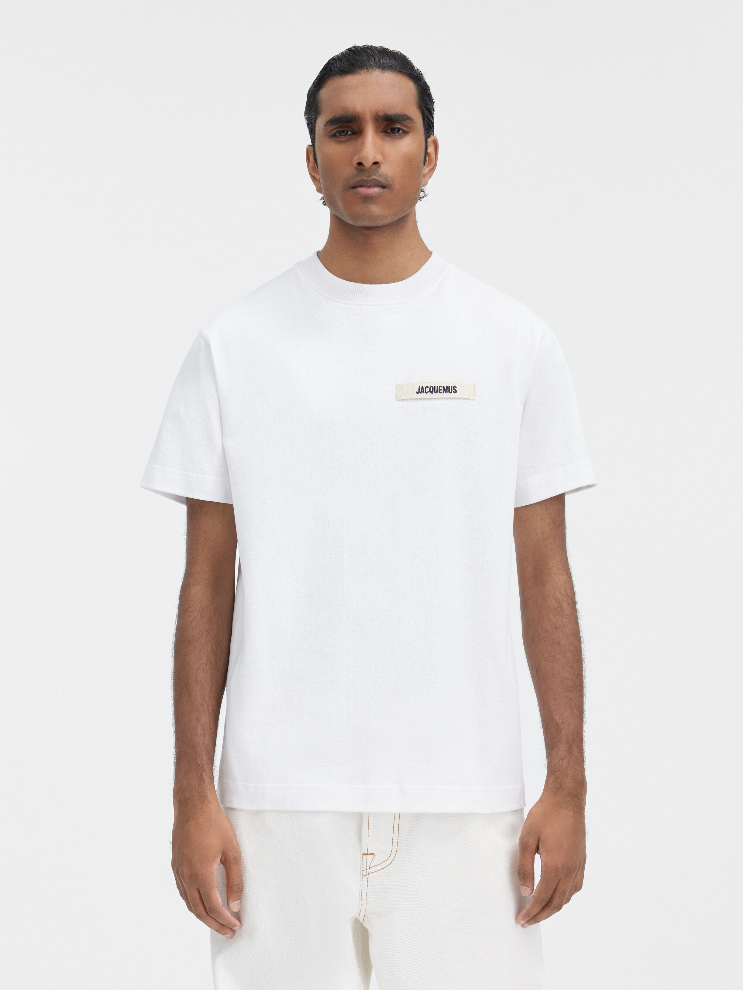 

Футболка с логотипом Grosgrain JACQUEMUS The Gros Grain t-shirt, белый