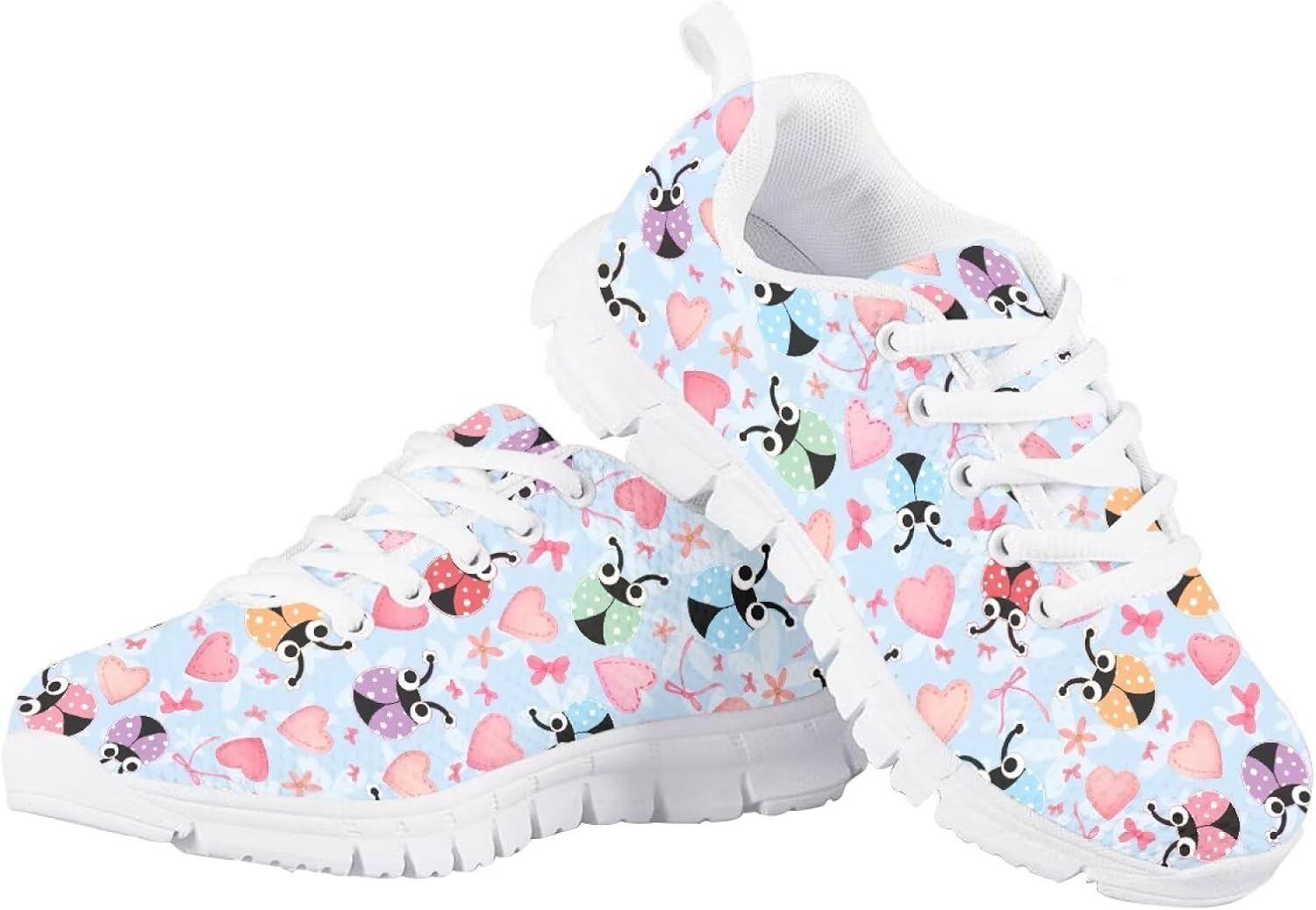 

Детские кроссовки для бега и прогулок, мультяшные, для мальчиков и девочек, теннисные кроссовки, спортивные, легкие, дышащие, из сетчатого материала, для малышей размер 11-13 / для больших детей размер 1-5 Quxjehoe, Ladybug