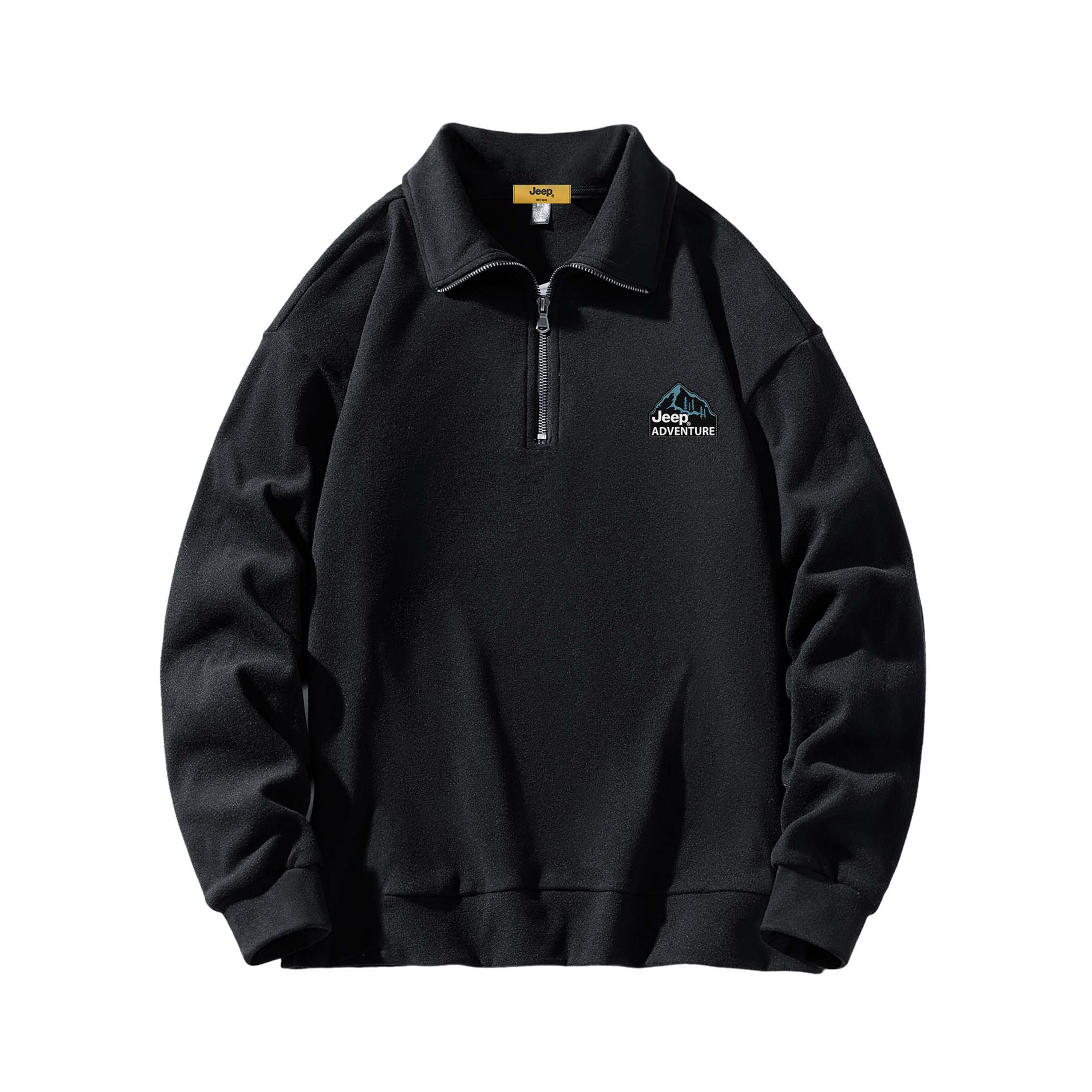 

Свитшот Unisex Lapel Moderate Heavyweight Jeep, pure черный